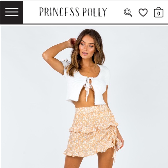 Princess Polly Dresses & Skirts - Orange mini flower skirt